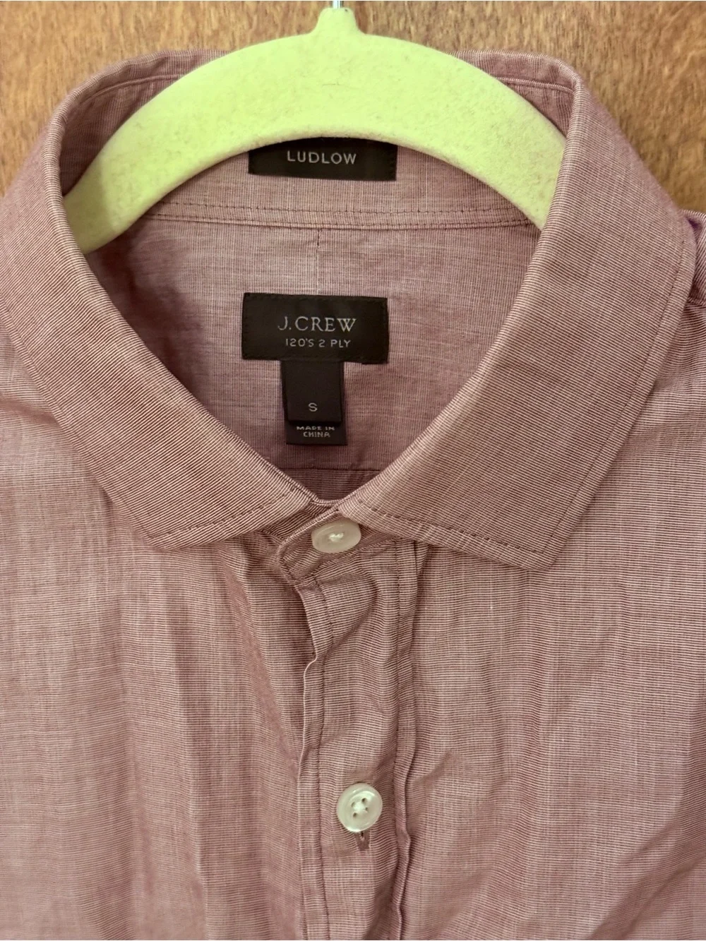 J.Crew Men’s Long-Sleeve Button-Up Shirt in Dusty Rose